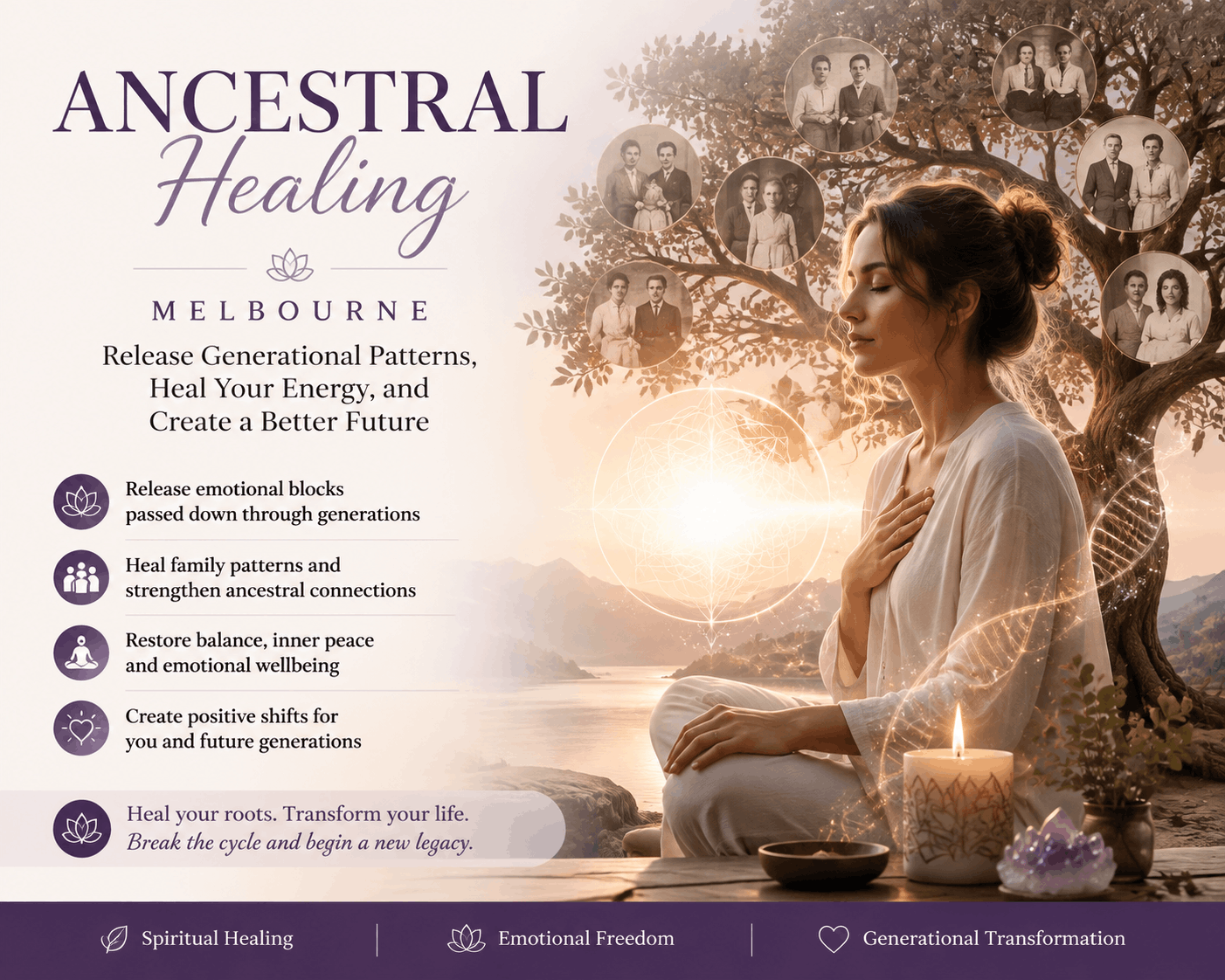 Ancestral Healing Melbourne, Release Generational Patterns & Heal Your Energy